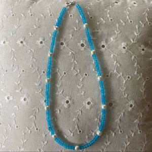 Handmade Seed Bead and Pearl Short Necklace